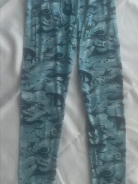 Ladies Shark-Print Blue leggings